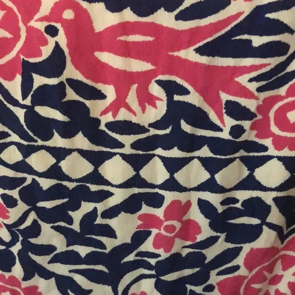 Maeve Anthropologie Peralta pink bird dress 10 EUC - Picture 6 of 6